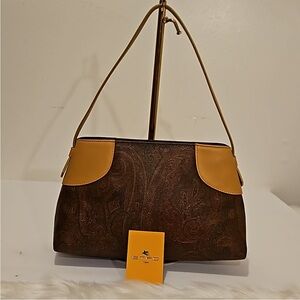 Etro Paisley Jacquard Hobo Handbag, with care card. EUC